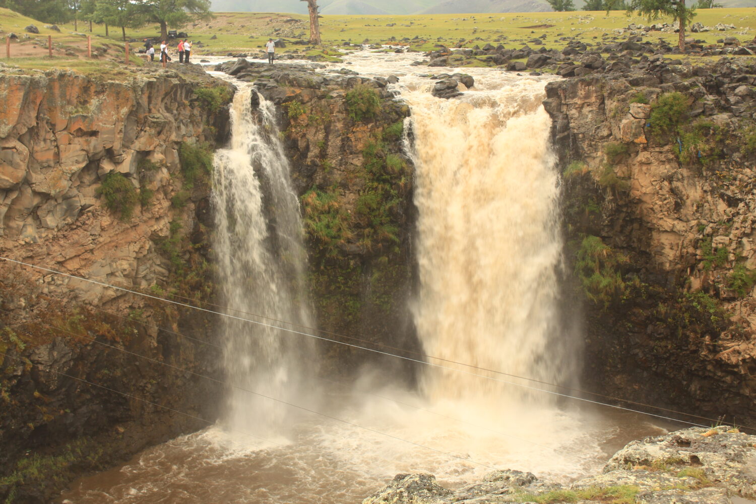 orkhon waterfall in orkhon valley in Mongolia