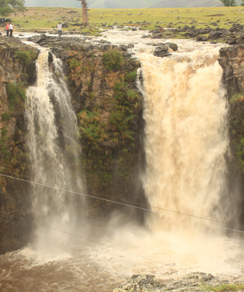 orkhon waterfall in orkhon valley in Mongolia