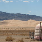 Mongolian ger in the Gobi desert