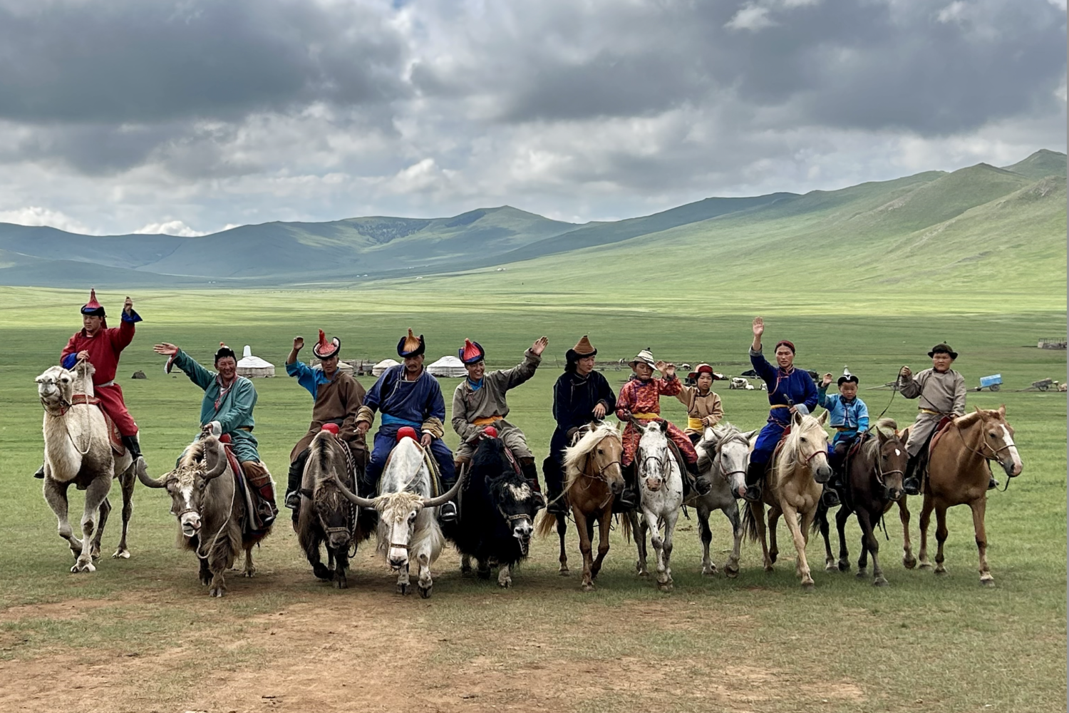 This photograph is not just a visual treat but a window into the enduring spirit and rich heritage of Mongolian nomads. It beautifully illustrates the symbiotic relationship between the nomads and their environment, showcasing a way of life that has remained largely unchanged for generations.