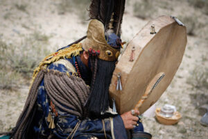 Mongolian shaman rituals and outfit