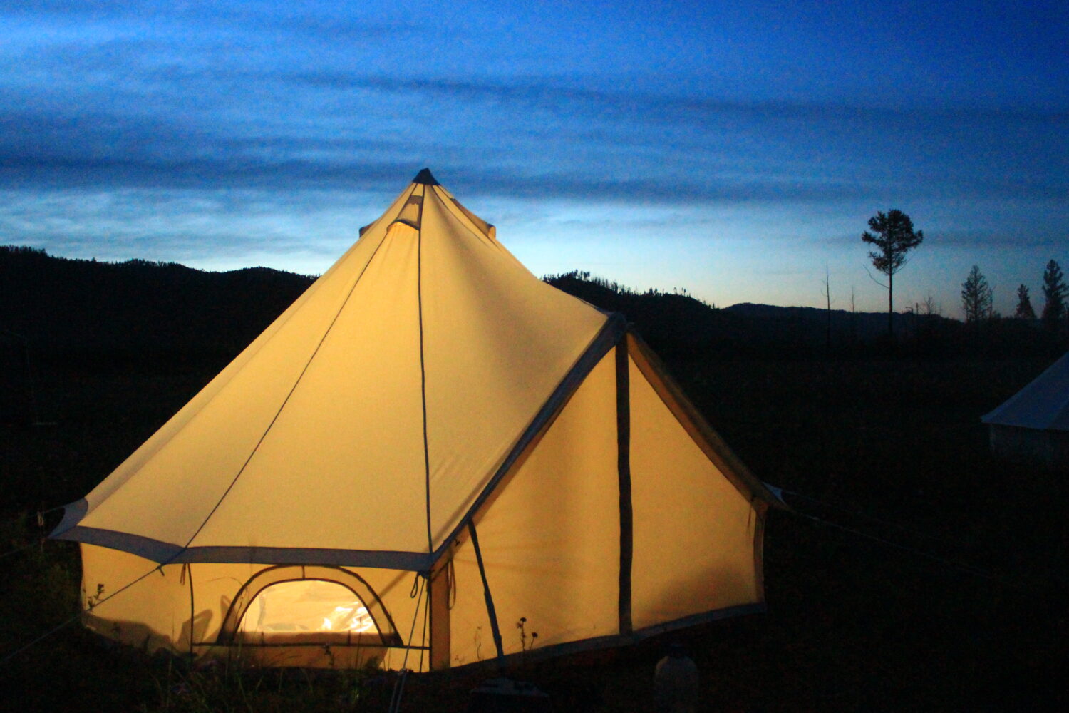 bell tent camping in Mongolia