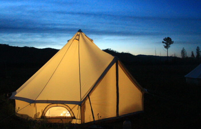 bell tent camping in Mongolia