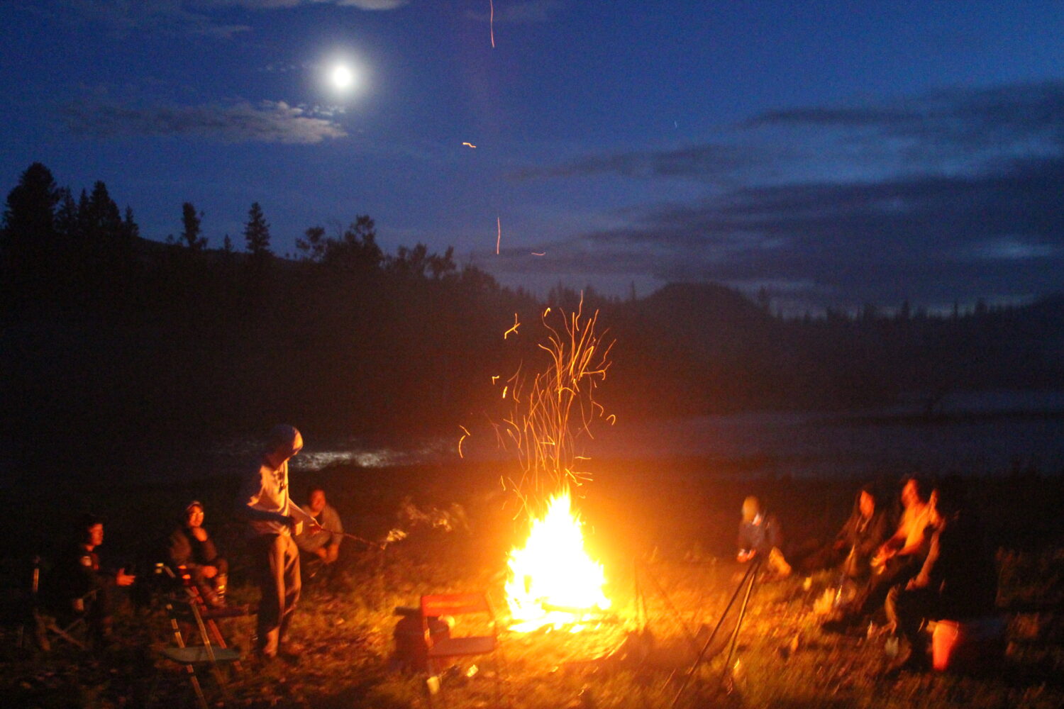 bonfire in Mongolia