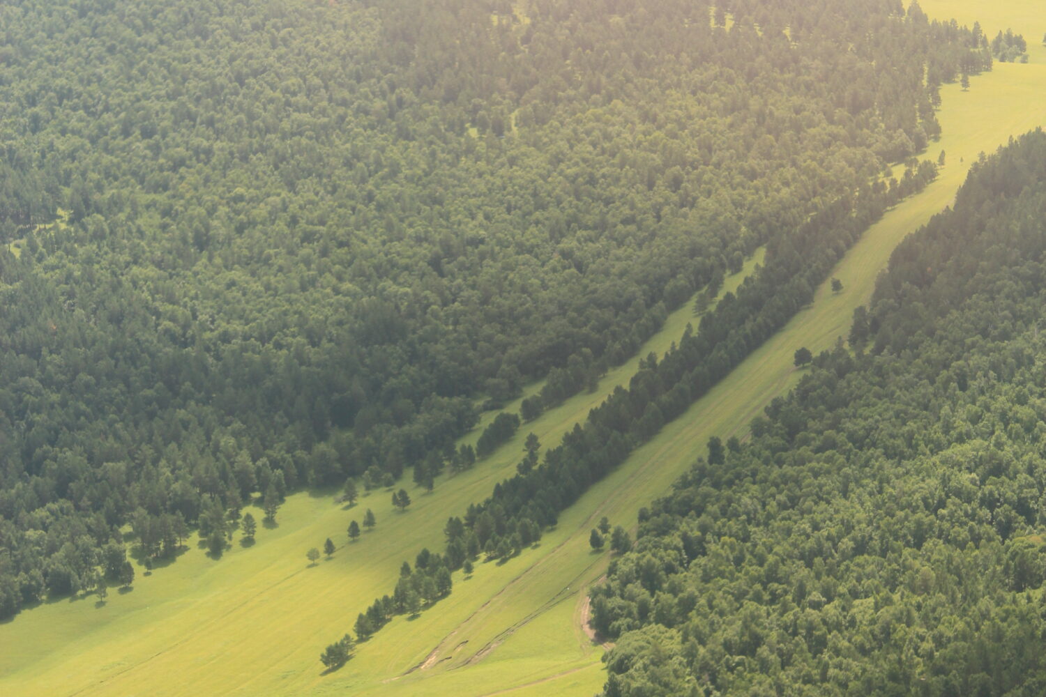 helicopter trip, Mongolia from the air, photo from above